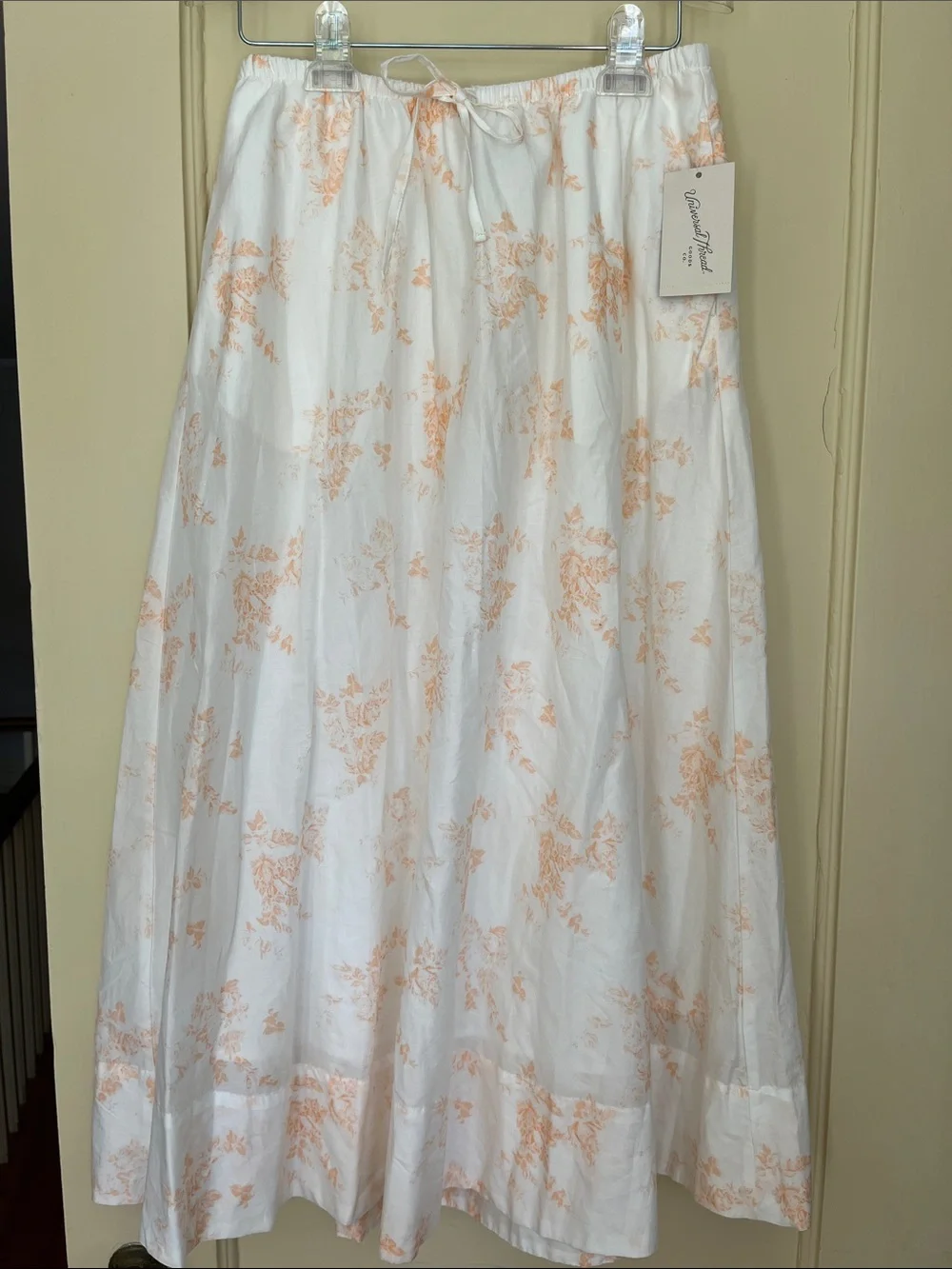 NWT Midi Maxi A-Line Skirt -Universal Thread Peach Floral Flower New with Tags S - Picture 6 of 6